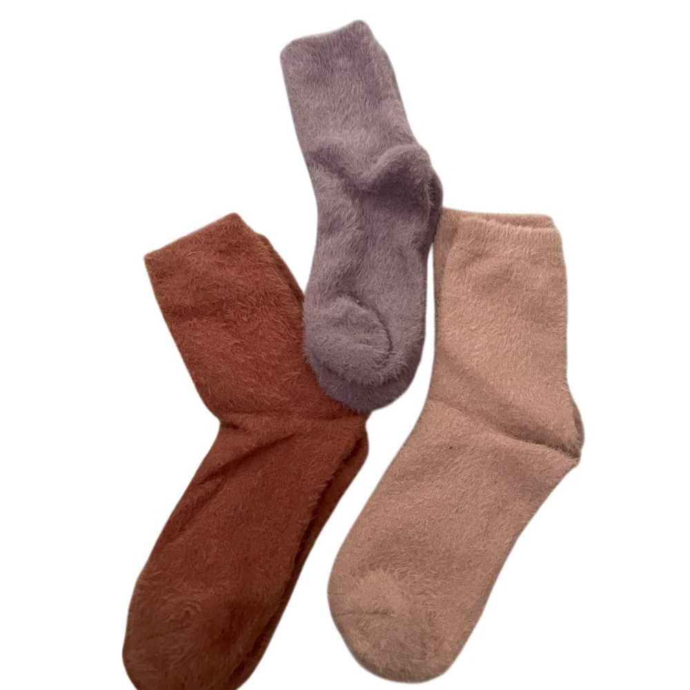Cozy Men's Socks Set - Brown, Purple, and Tan